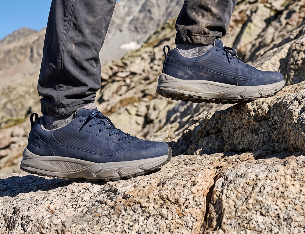 Mens Active Waterproof Oberstdorf Dark Blue Hiking Shoes
