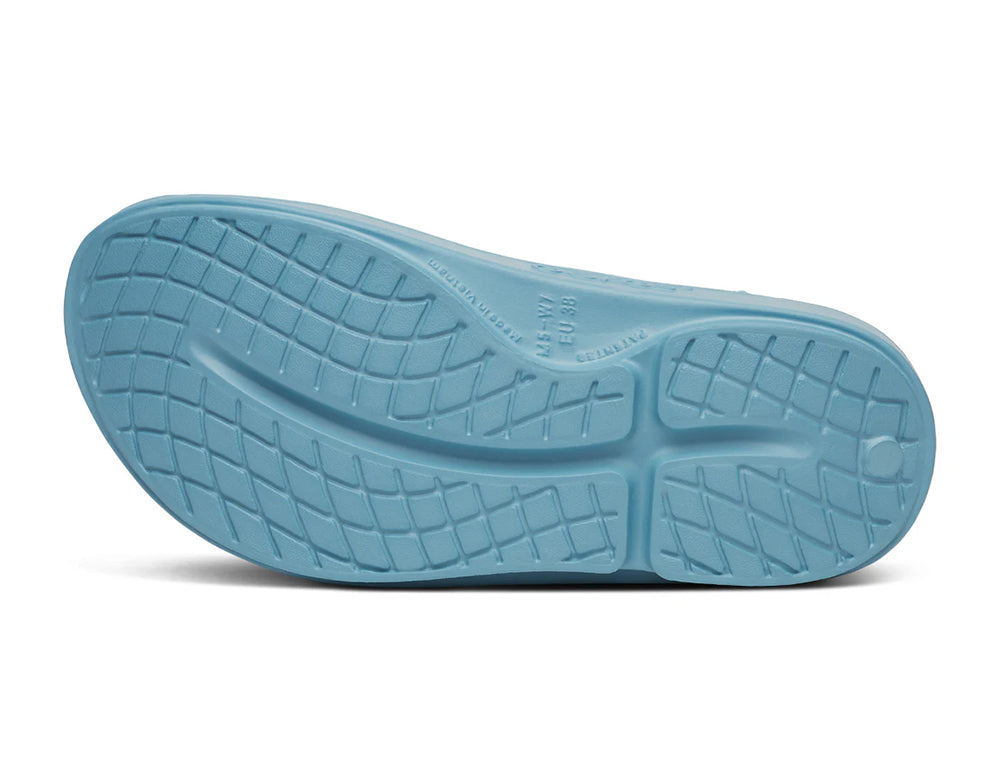 Oofos OOfos OOahh Ocean Blue Recovery Slides ShoeMed