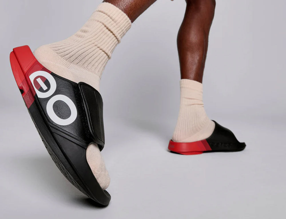 OOfos OOahh Sport Flex Fire Rally Recovery Slides