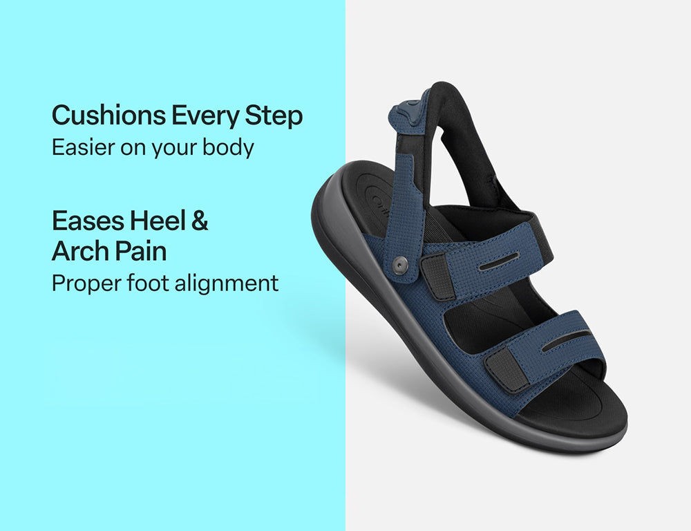 Womens Hands-Free Calypso Blue Sandals