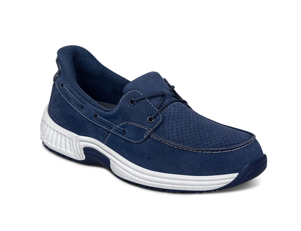 Womens Hands-Free Captain Navy Boat Shoes