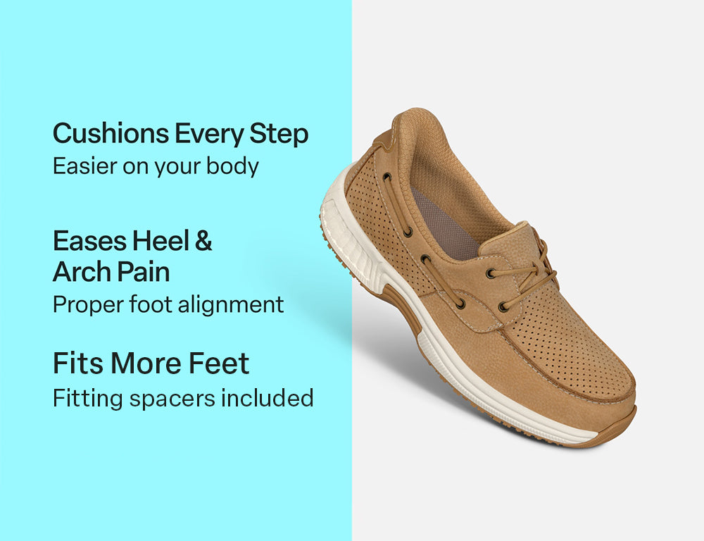 Womens Hands-Free Captain Caramel Boat Shoes