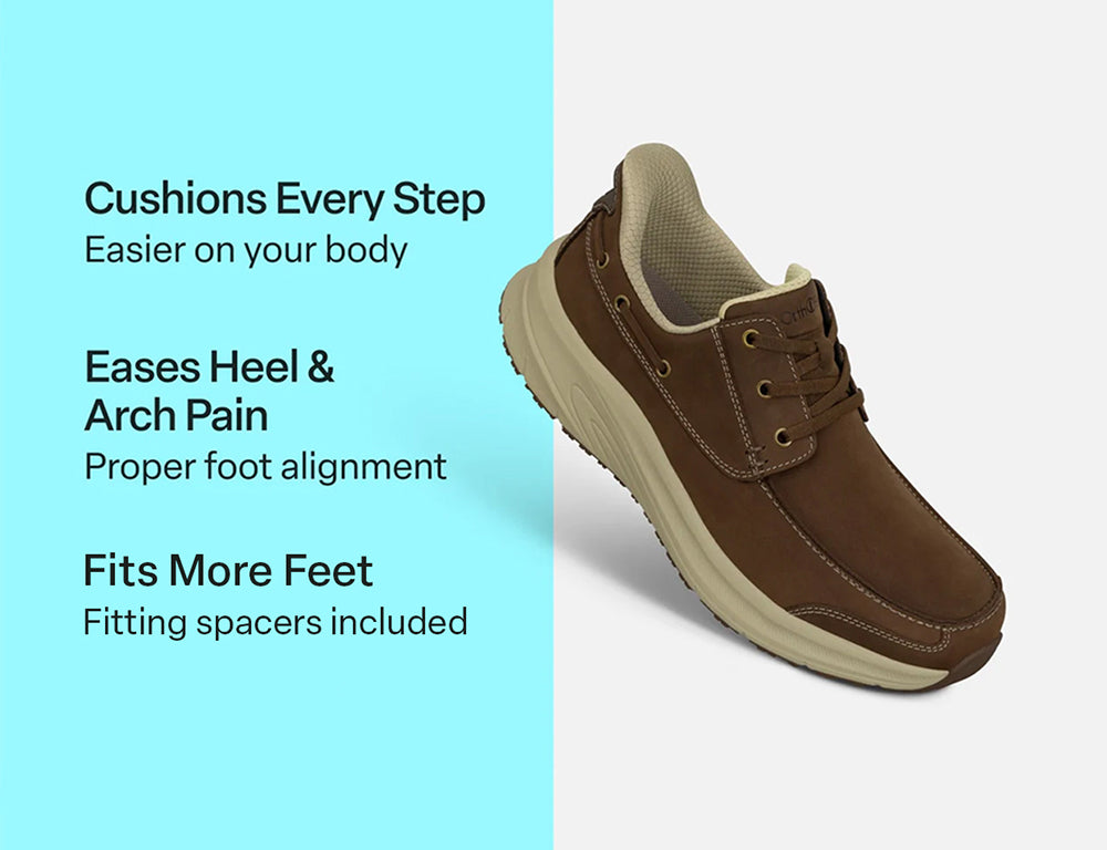 Mens Hands-Free Commander Brown Boat Shoes