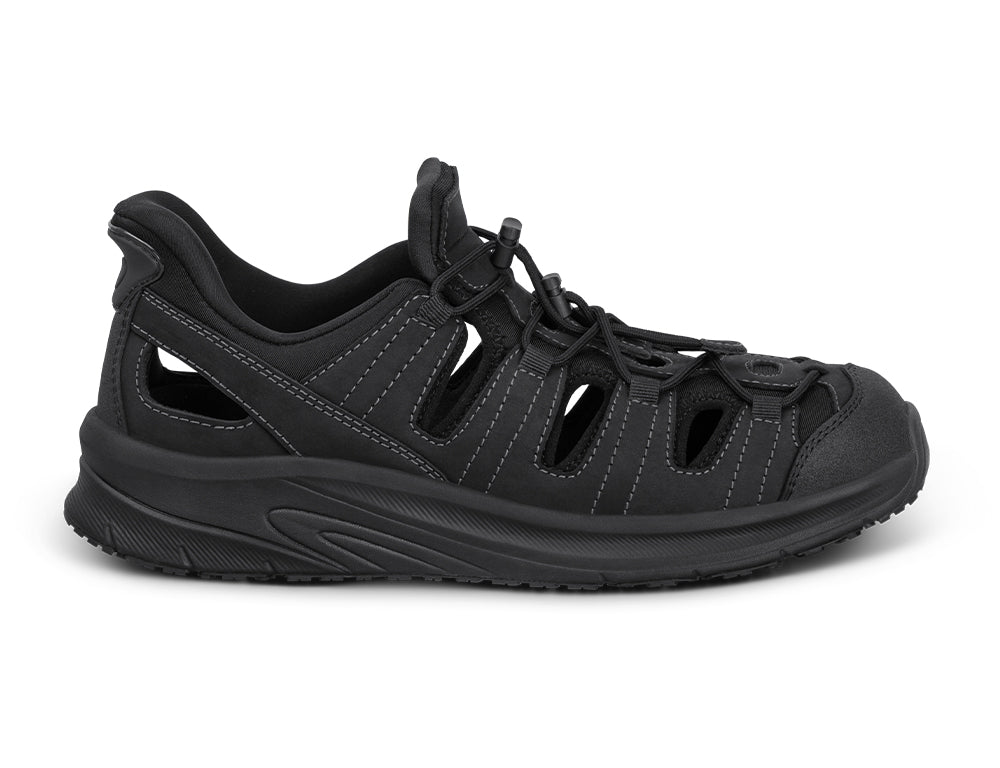 Mens Hands-Free Saturn Black Hiking Sandals