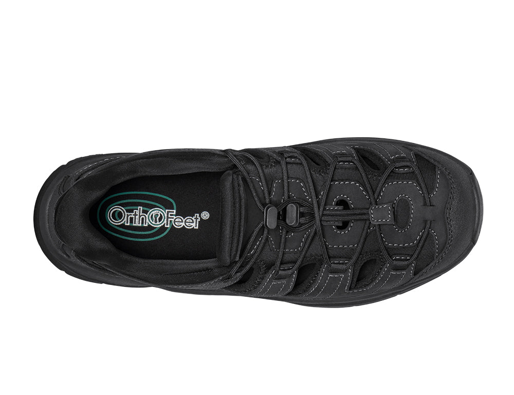 Mens Hands-Free Saturn Black Hiking Sandals