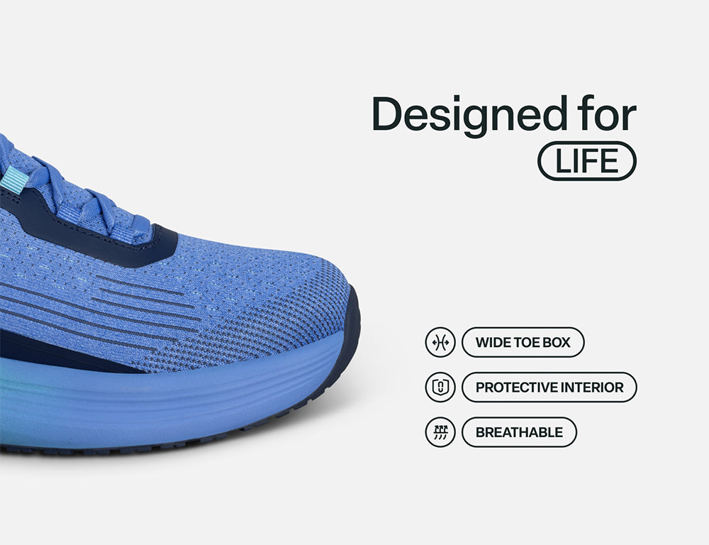 Womens Hands-Free Dart Blue Navy Aqua Trainers
