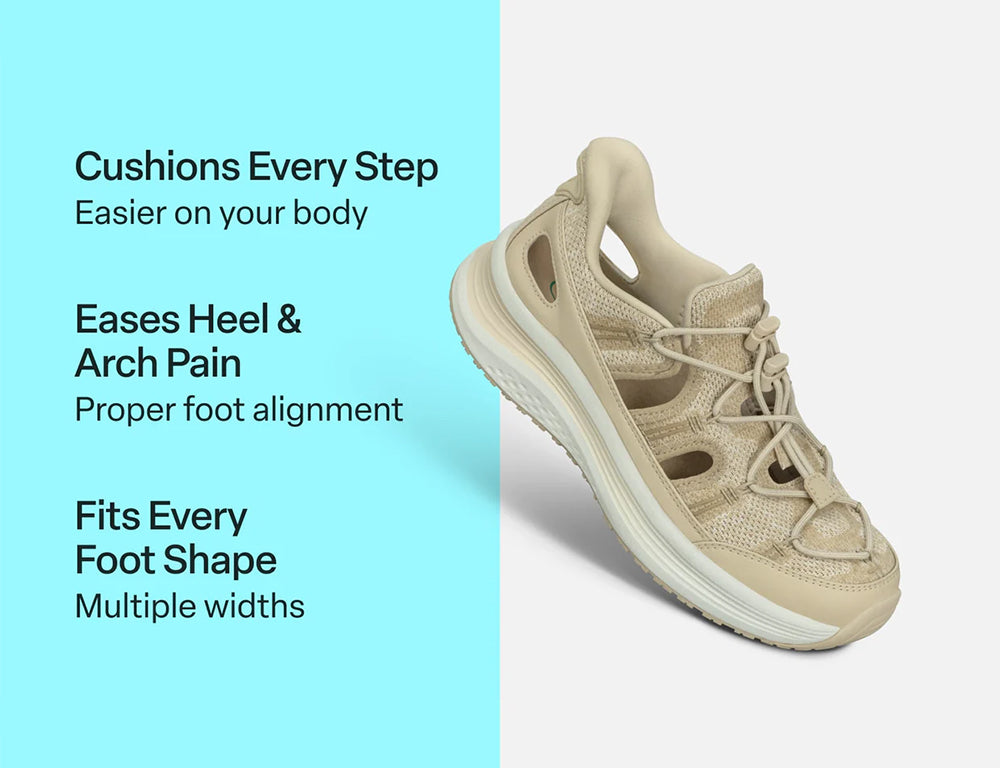 Womens Hands-Free Venus Beige Hiking Sandals