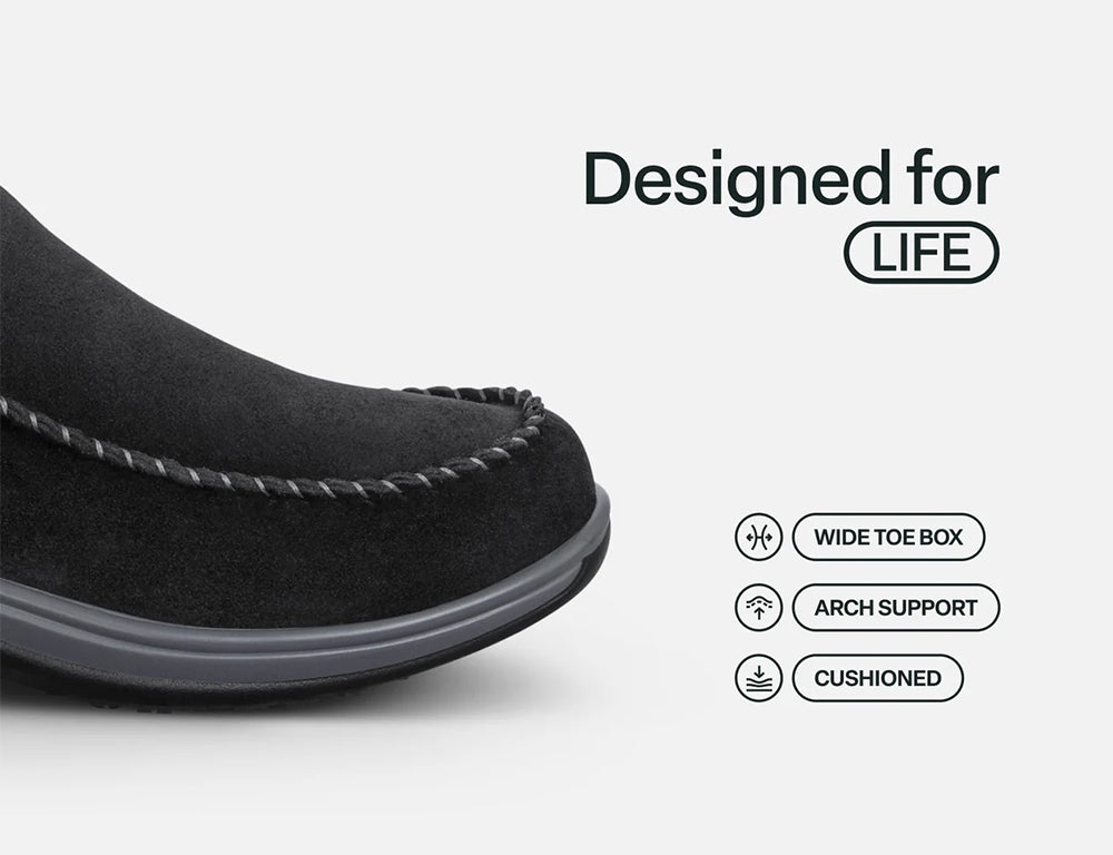 Womens Hands-Free Lorin Black House Shoes