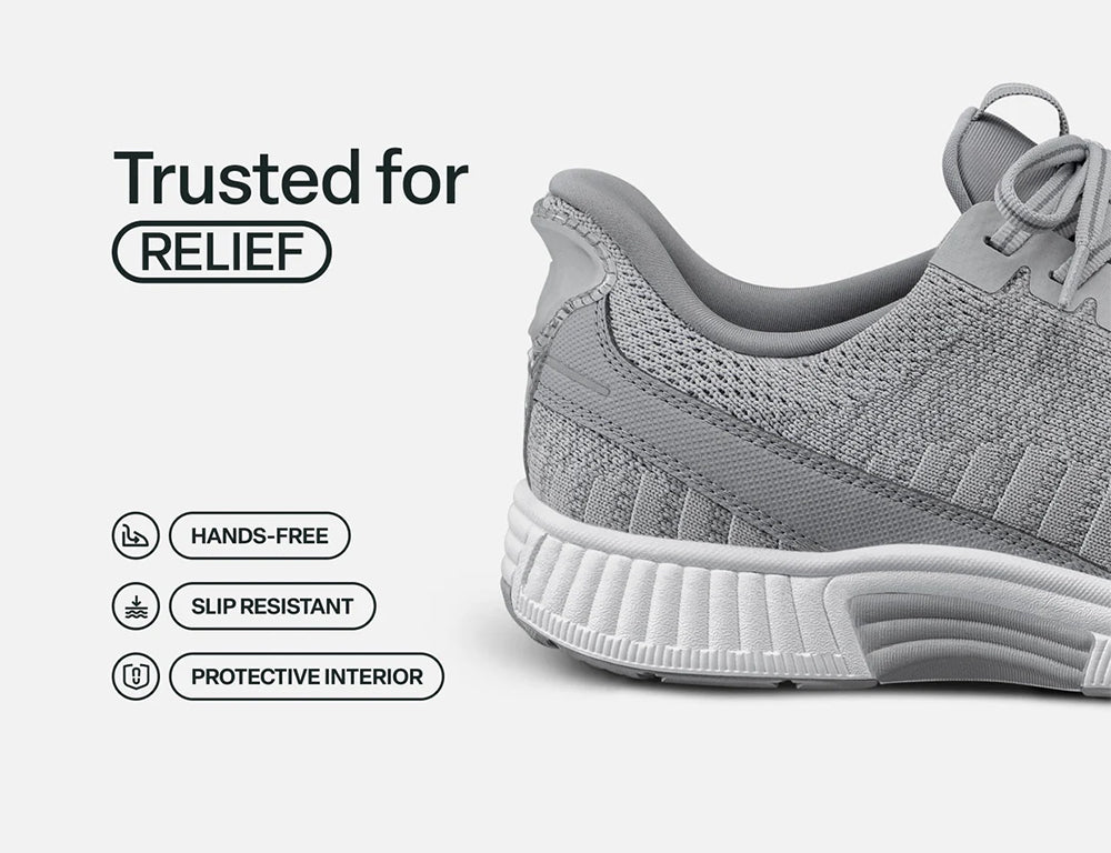 Orthofeet Womens Hands-Free Kita Grey Trainers ShoeMed