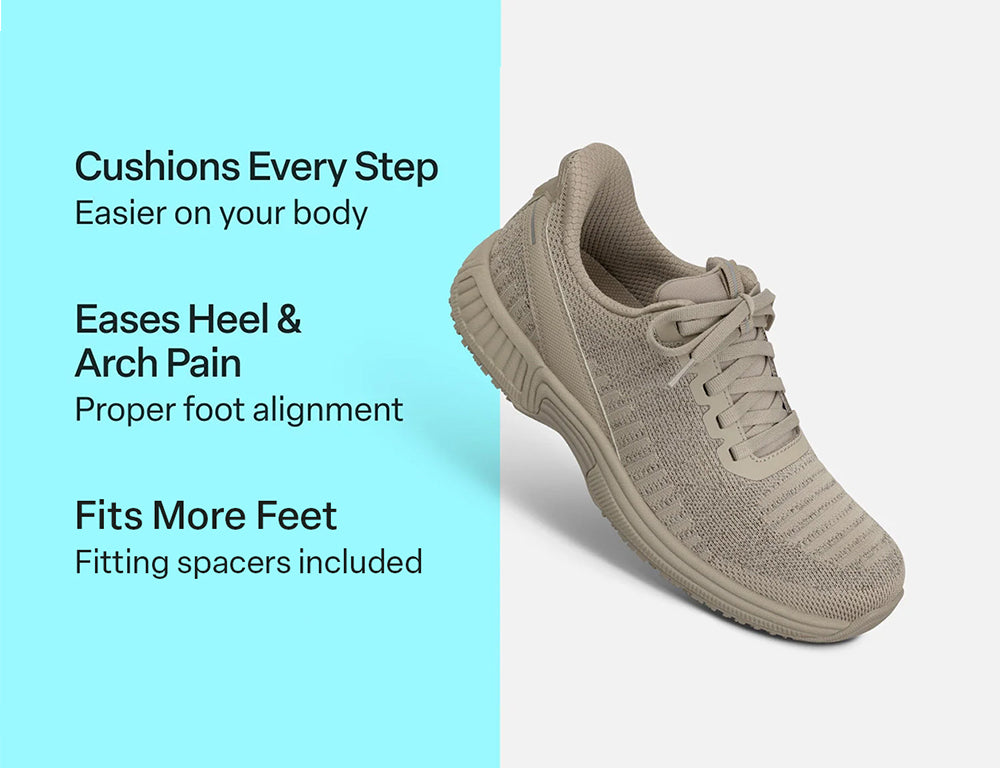 Womens Hands-Free Kita Taupe Trainers