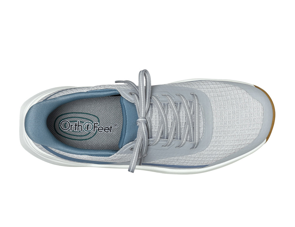 Mens Hands-Free Fairway White Blue Grey Golf Shoes