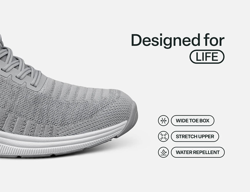 Orthofeet Womens Hands-Free Kita Grey Trainers ShoeMed