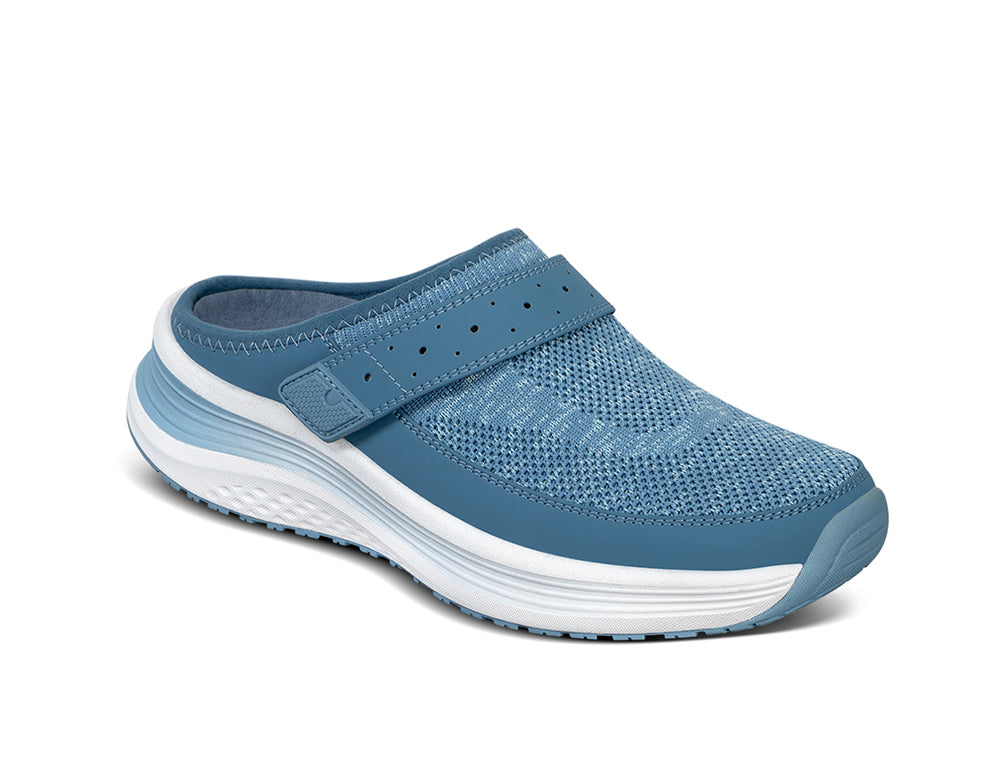 Orthofeet Womens Hands-Free Iris Blue Clogs ShoeMed