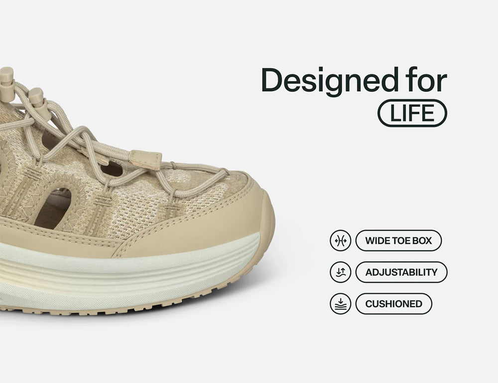 Womens Hands-Free Venus Beige Hiking Sandals