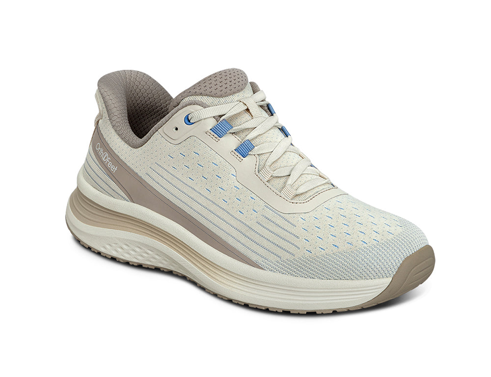 Orthofeet Womens Hands-Free Dart Taupe Trainers ShoeMed
