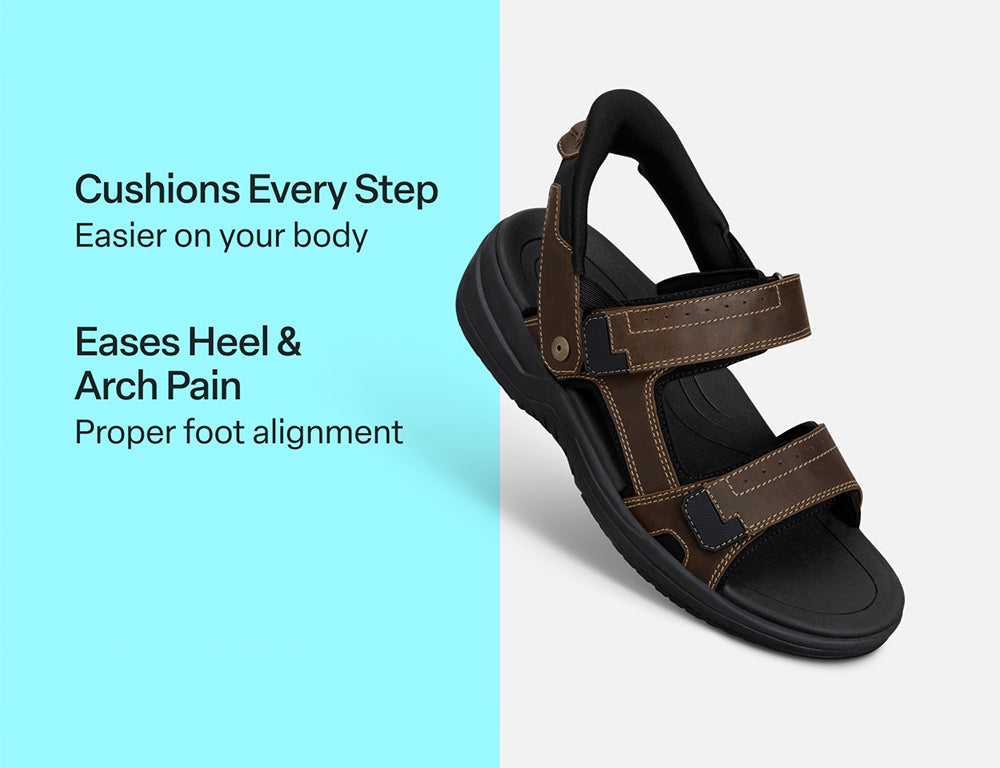 Mens Hands-Free Mercury Brown Sandals