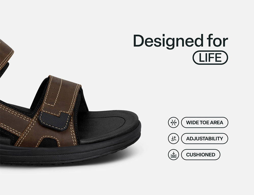 Mens Hands-Free Mercury Brown Sandals