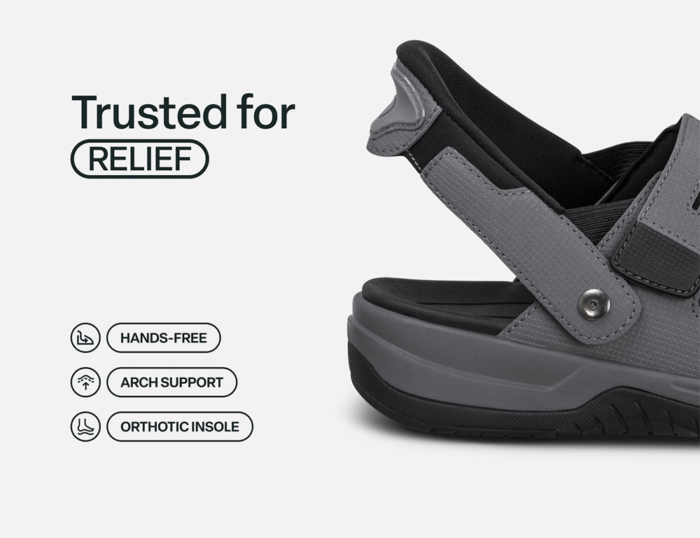 Mens Hands-Free Neptune Grey Sandals