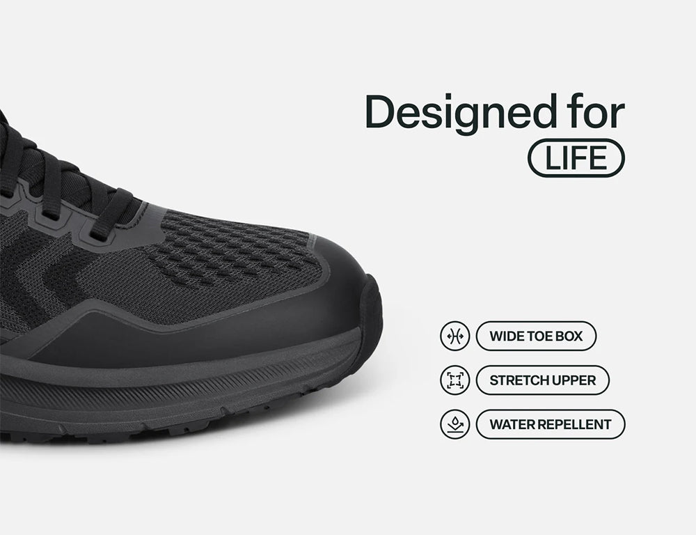 Mens Hands-Free Tilos Trail Black Hiking Shoes