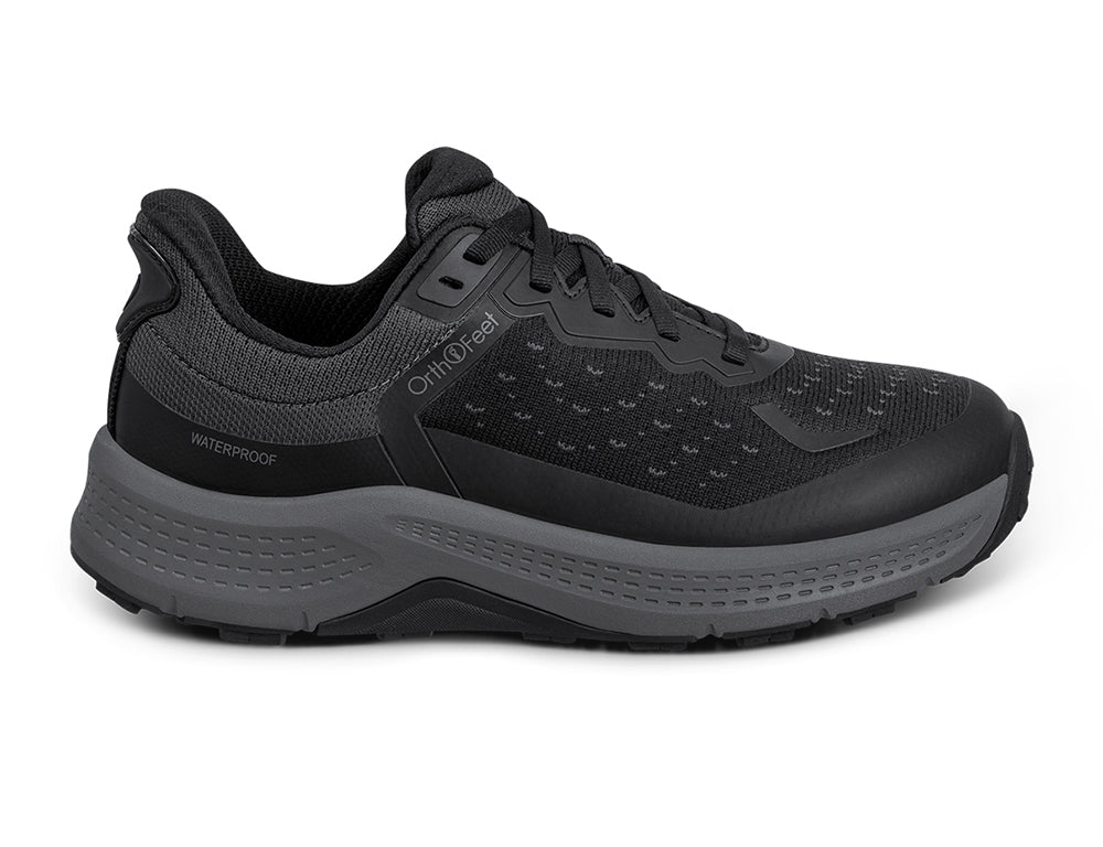 Womens Hands-Free Waterproof Explorer Low Black Hiking Shoes