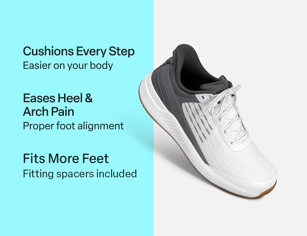 Mens Hands-Free Advantage White Padel Pickleball Shoes