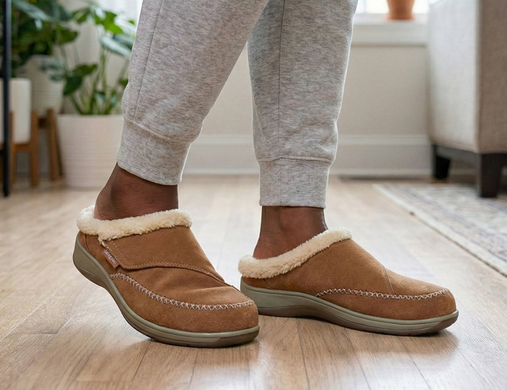 Womens Hands-Free Charlotte Camel House Shoes