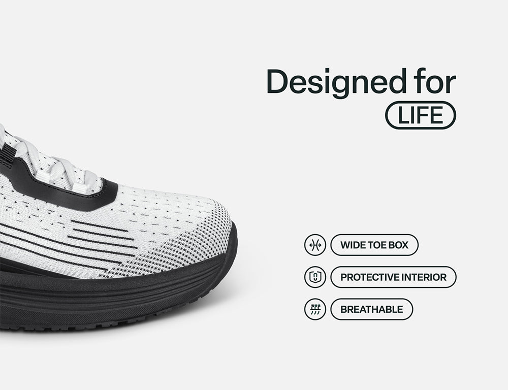 Womens Hands-Free Dart White Black Trainers