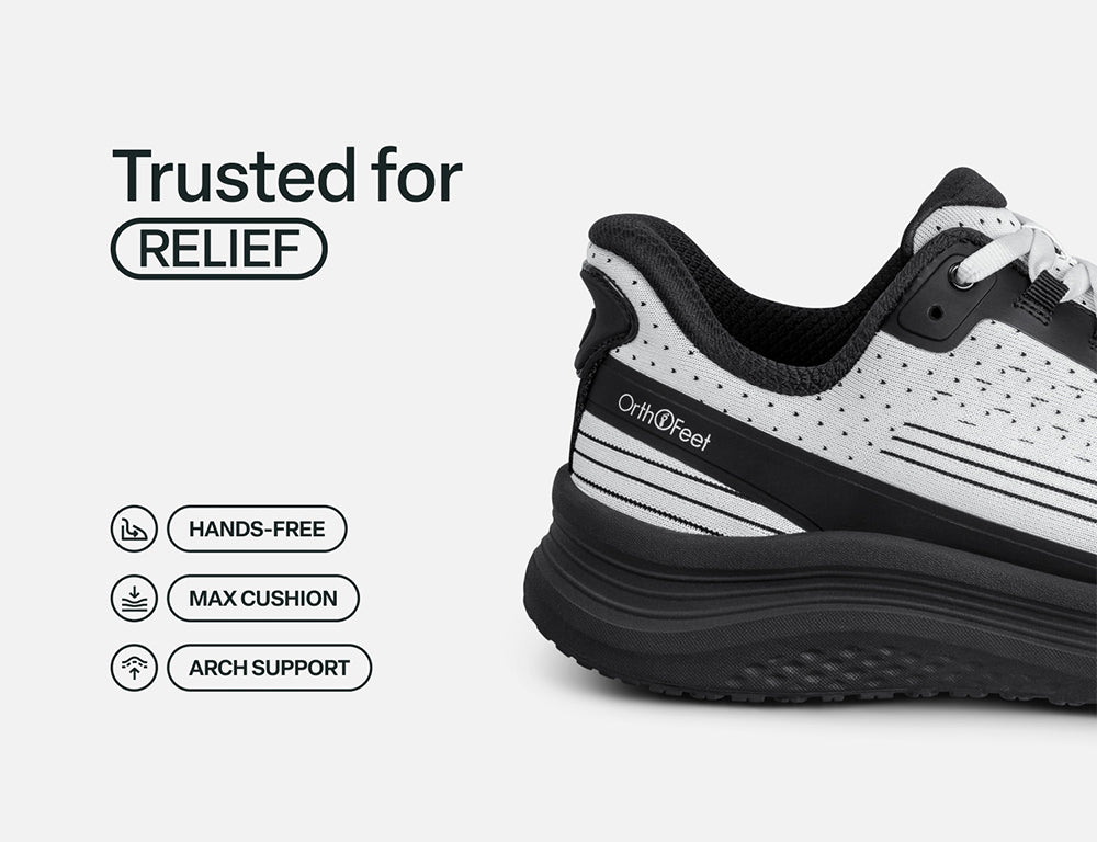 Womens Hands-Free Dart White Black Trainers