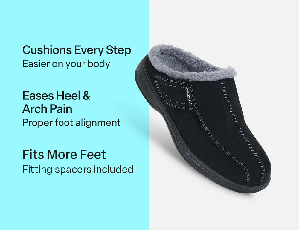 Mens Hands-Free Asheville Black House Shoes