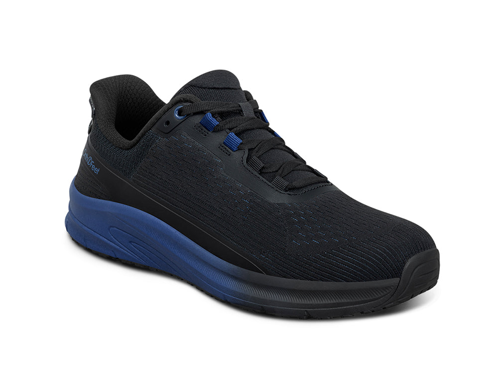 Mens Hands-Free Dash Black Blue Trainers