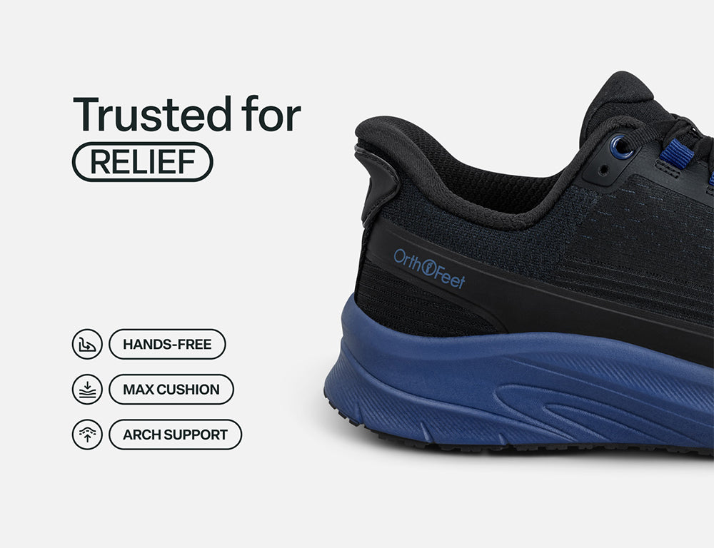 Mens Hands-Free Dash Black Blue Trainers