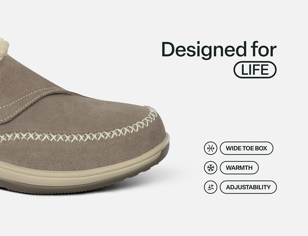 Womens Hands-Free Charlotte Taupe House Shoes