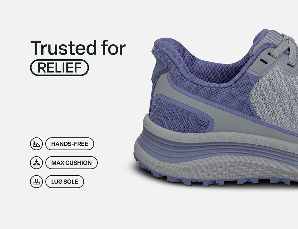 Womens Hands-Free Nira Trail Grey Periwinkle Hiking Shoes
