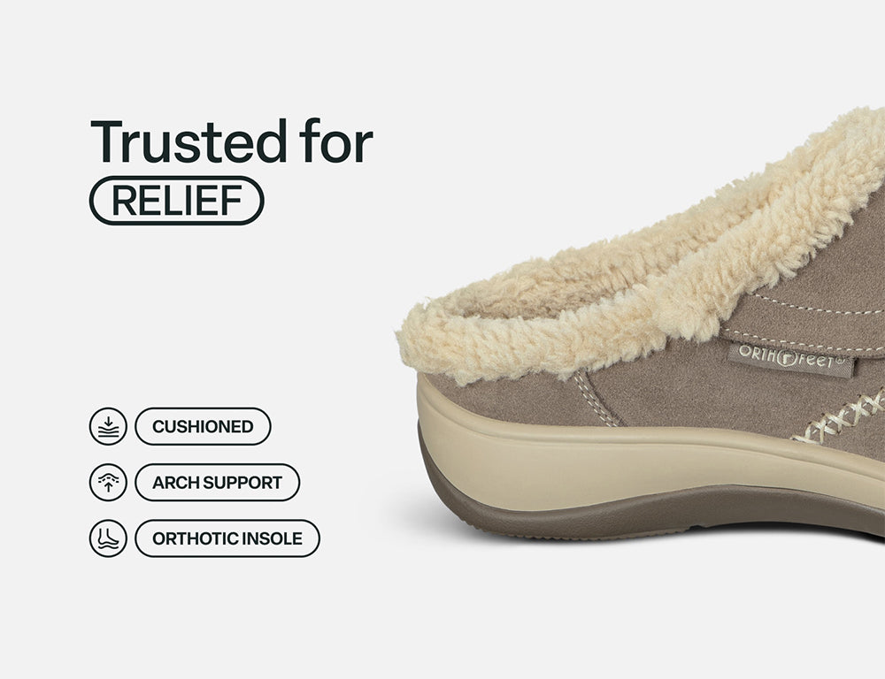 Womens Hands-Free Charlotte Taupe House Shoes