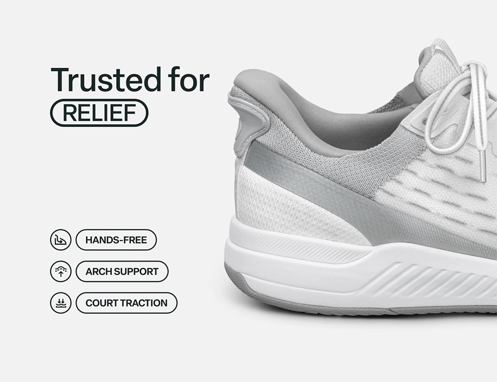Womens Hands-Free Ace White Padel Pickeball Shoes