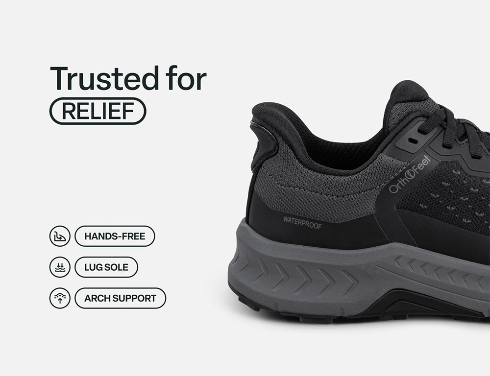Mens Hands-Free Waterproof Expedition Low Black Hiking Shoes