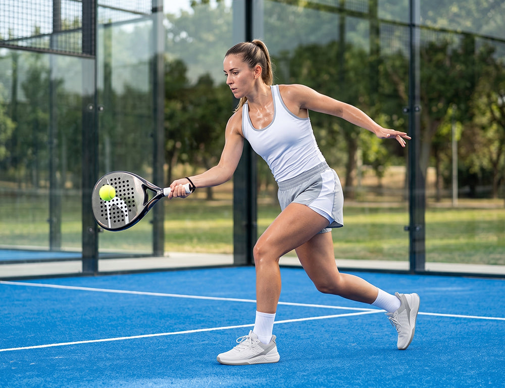 Womens Hands-Free Ace White Padel Pickeball Shoes
