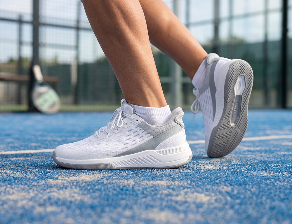 Womens Hands-Free Ace White Padel Pickeball Shoes