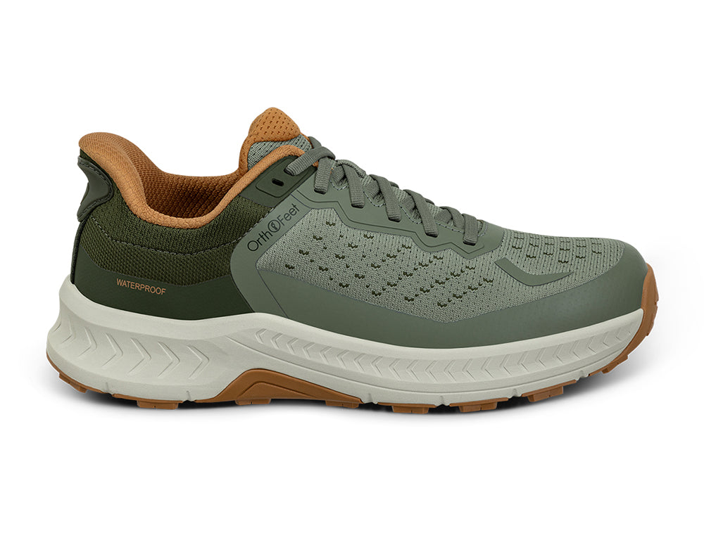 Mens Hands-Free Waterproof Expedition Low Green Hiking Shoes