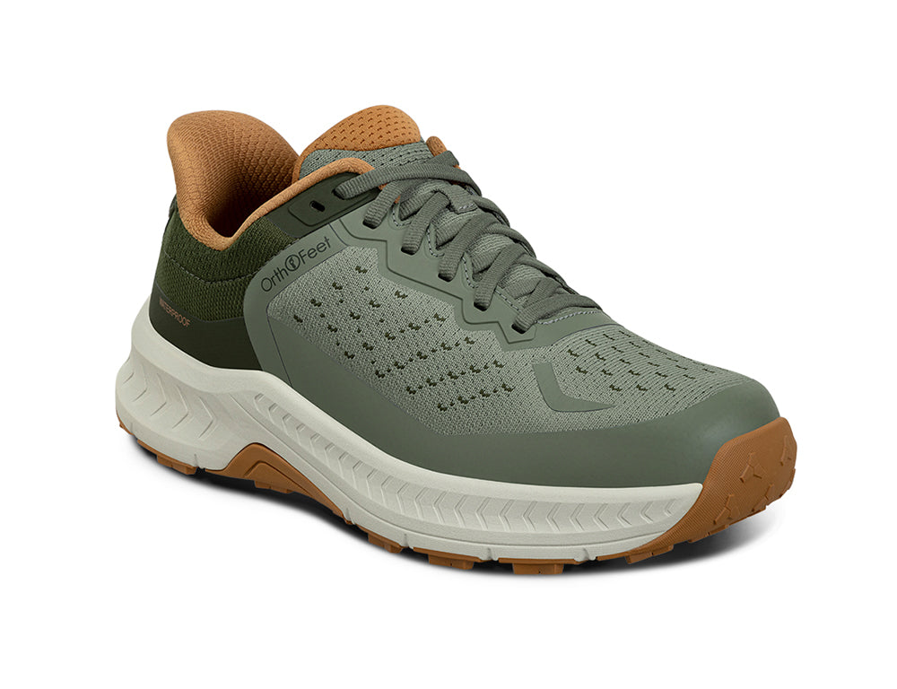 Mens Hands-Free Waterproof Expedition Low Green Hiking Shoes
