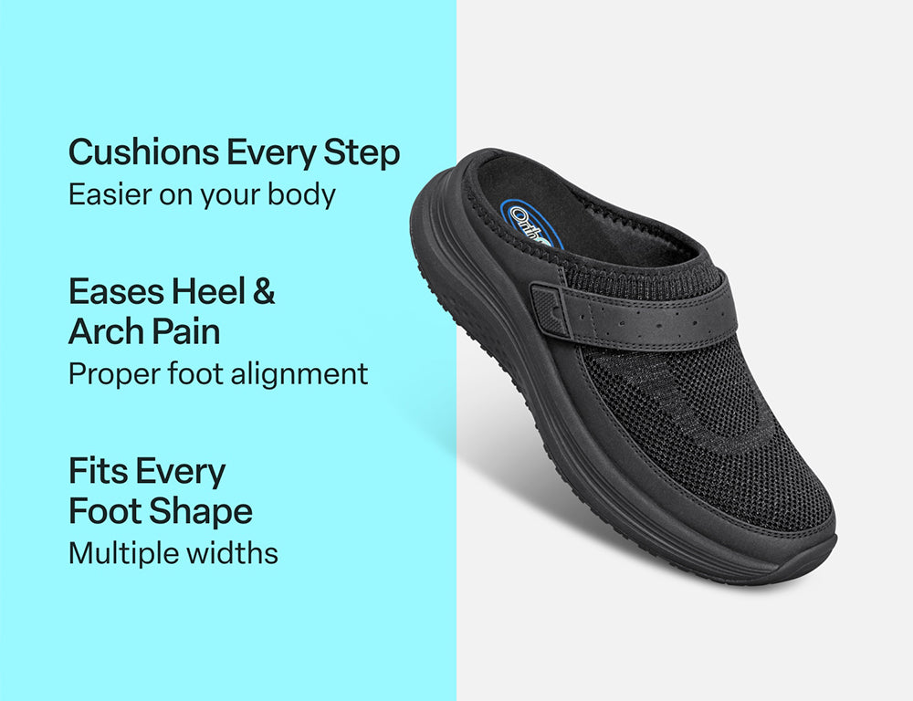 Womens Hands-Free Iris Black Clogs