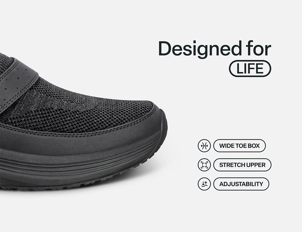 Womens Hands-Free Iris Black Clogs