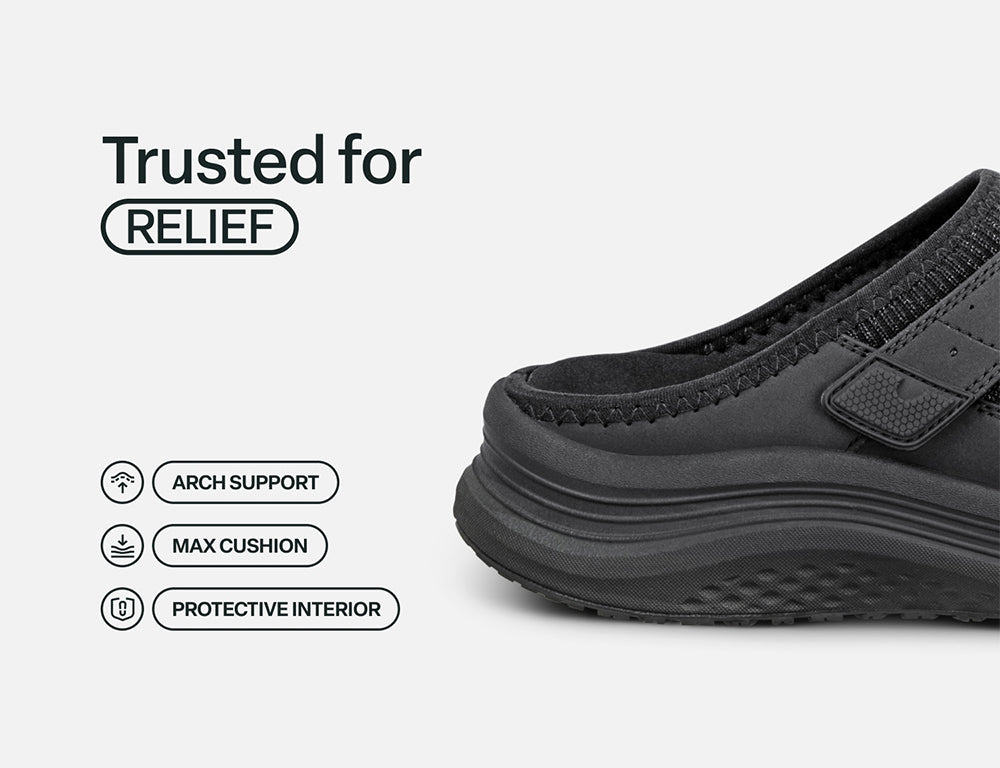 Womens Hands-Free Iris Black Clogs