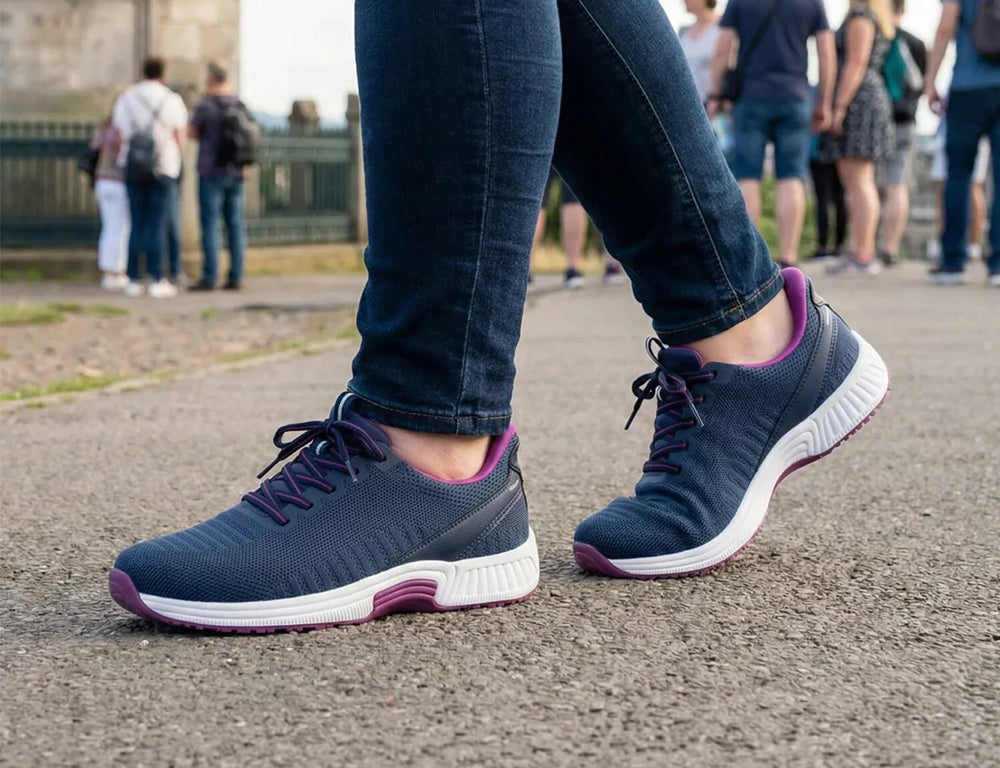 Womens Hands-Free Kita Navy Orchid Trainers