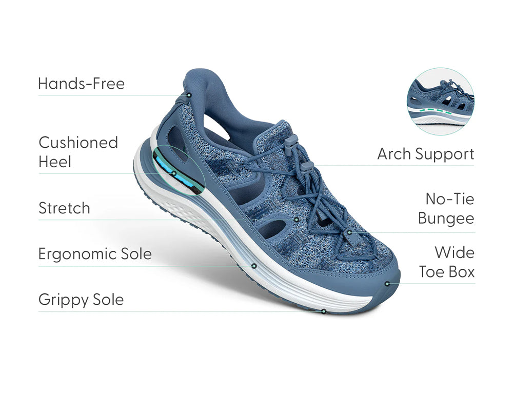 Womens Hands-Free Venus Blue Hiking Sandals