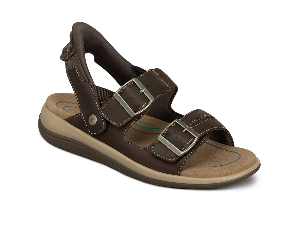 Womens Hands-Free Minerva Brown Sandals