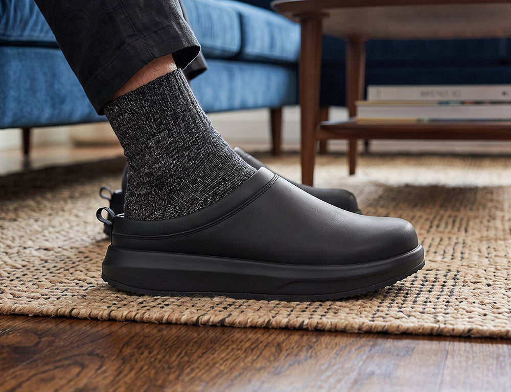 Joya Mens Senso Riga Black House Shoes ShoeMed