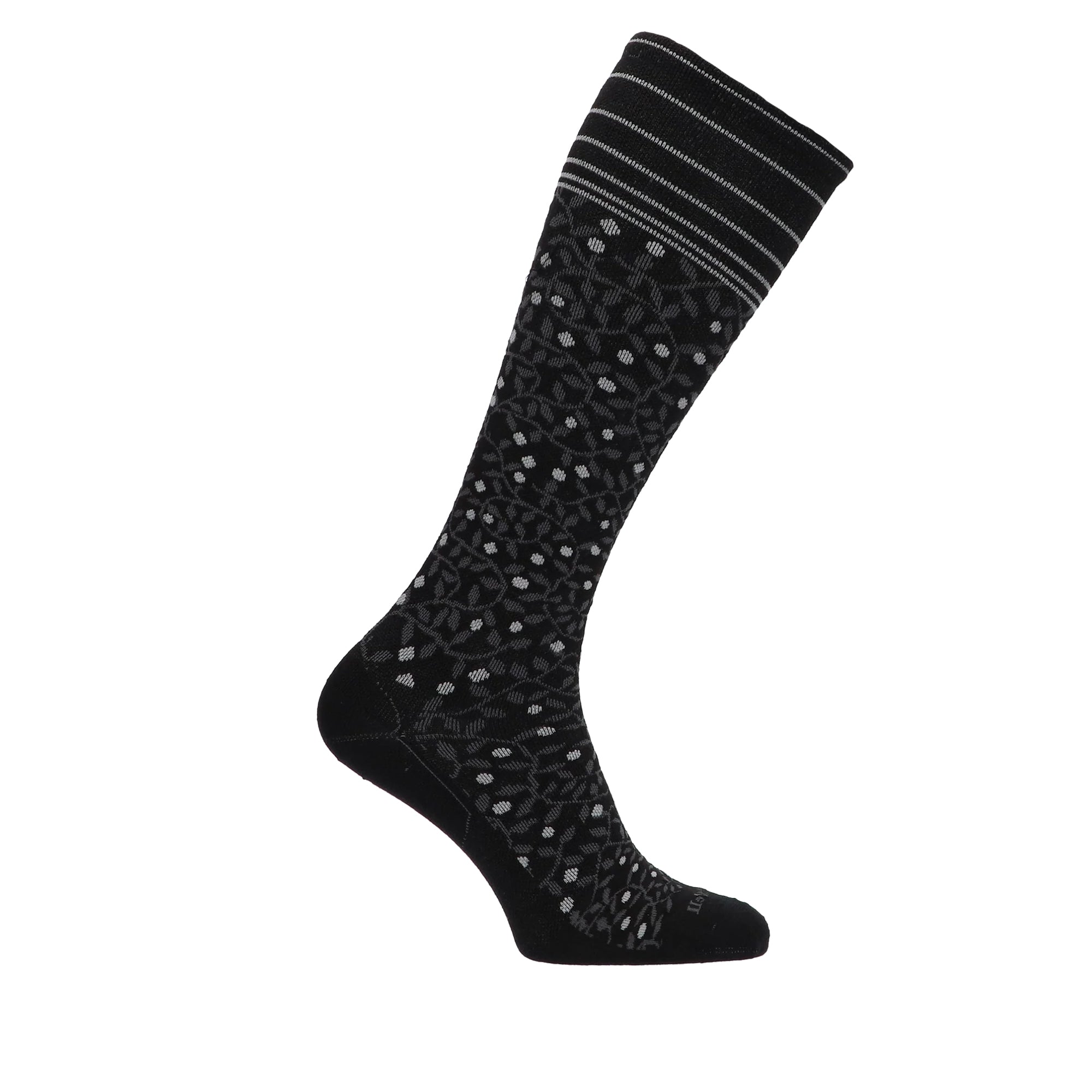 Womens Compression New Leaf Black 900 Socks