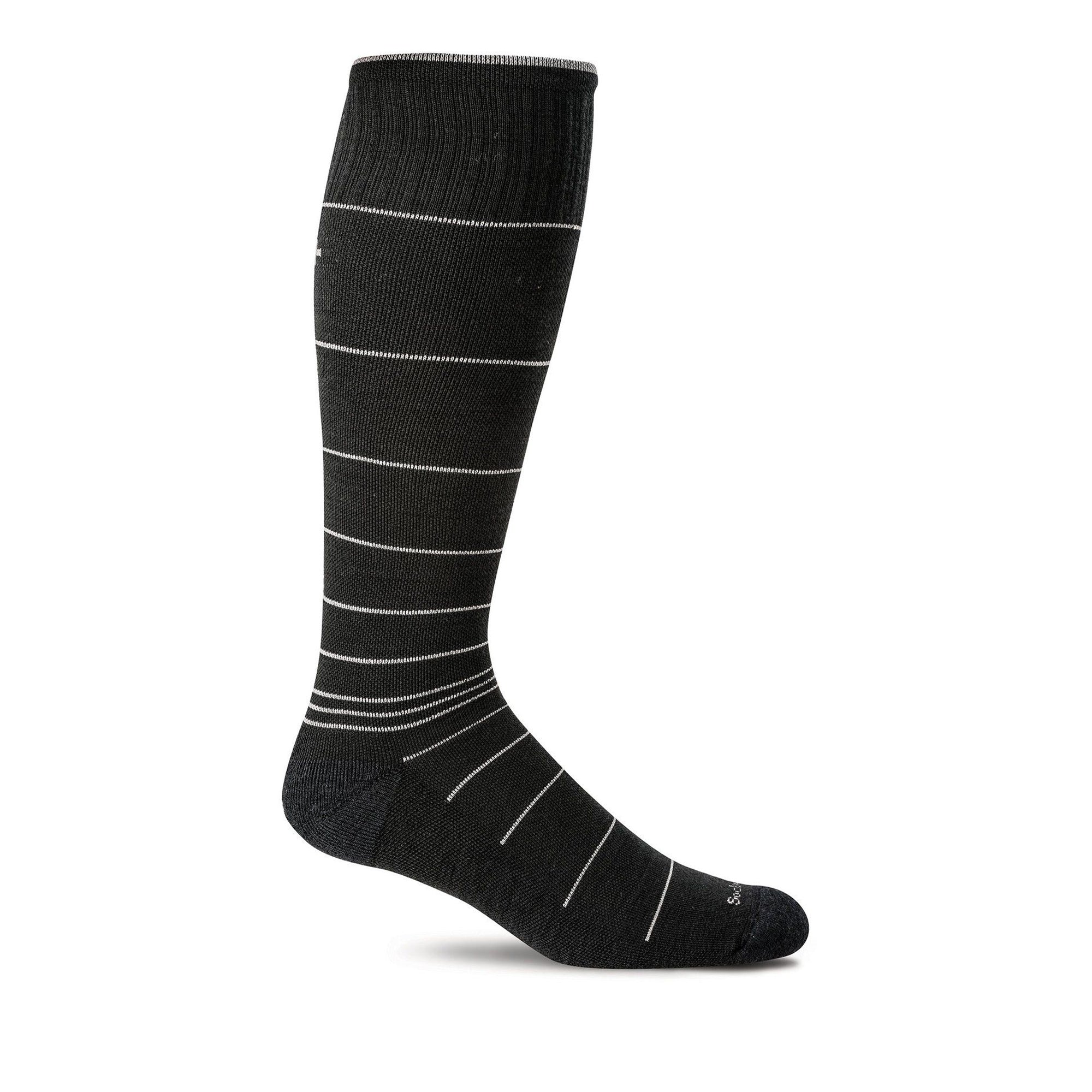 Mens Compression Circulator Black Stripe 901 Socks
