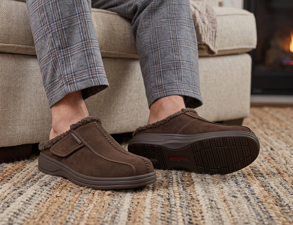 Mens Hands-Free Asheville Chocolate House Shoes